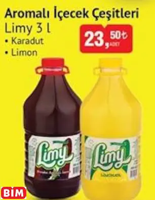 LİMY  AROMALI İÇECEK ÇEŞİTLERİ